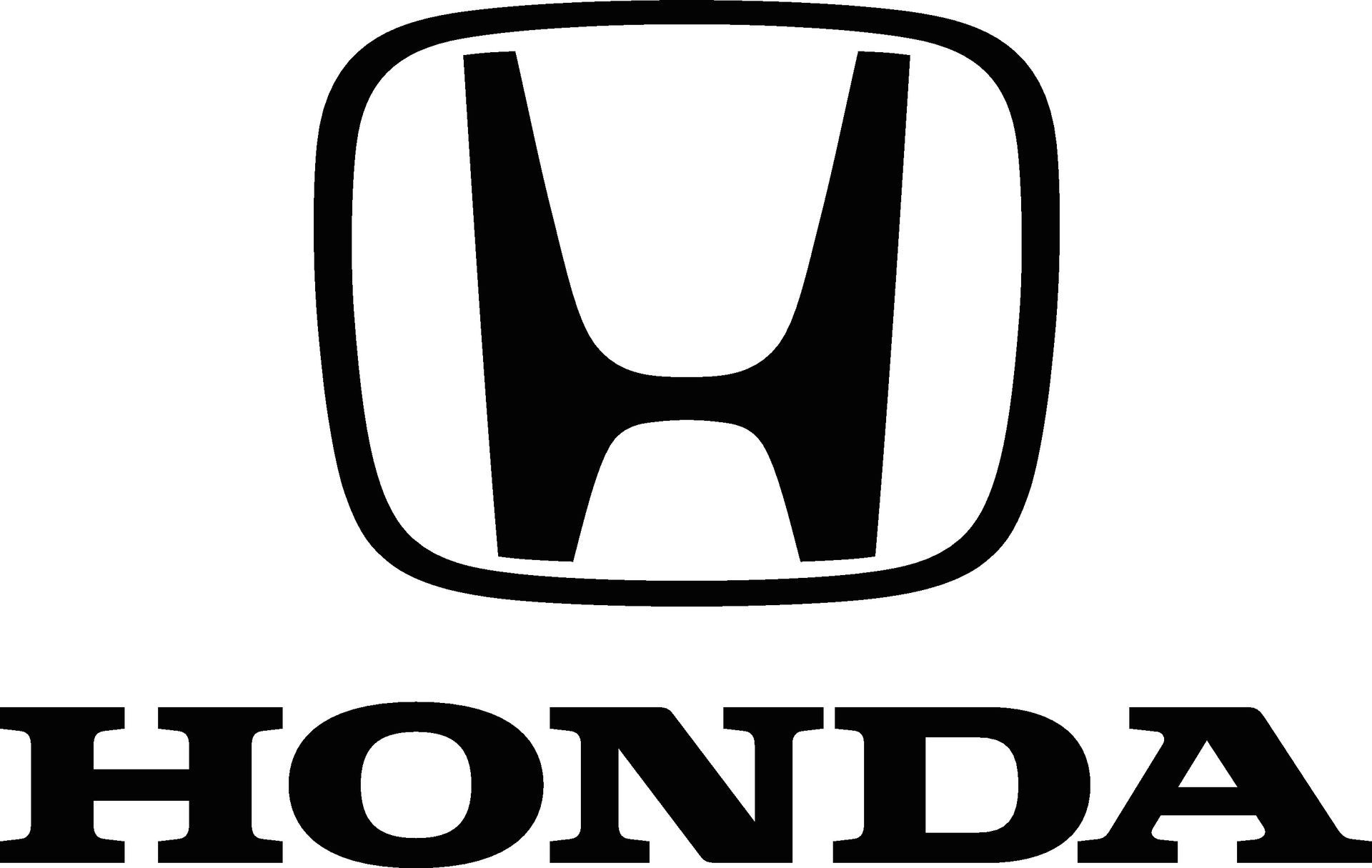 Honda logo: Black and white emblem with a stylized 