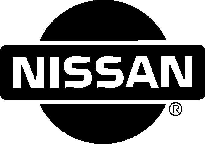 Nissan logo: White 