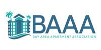 Logo for Bay Area Apartment Association. Text 