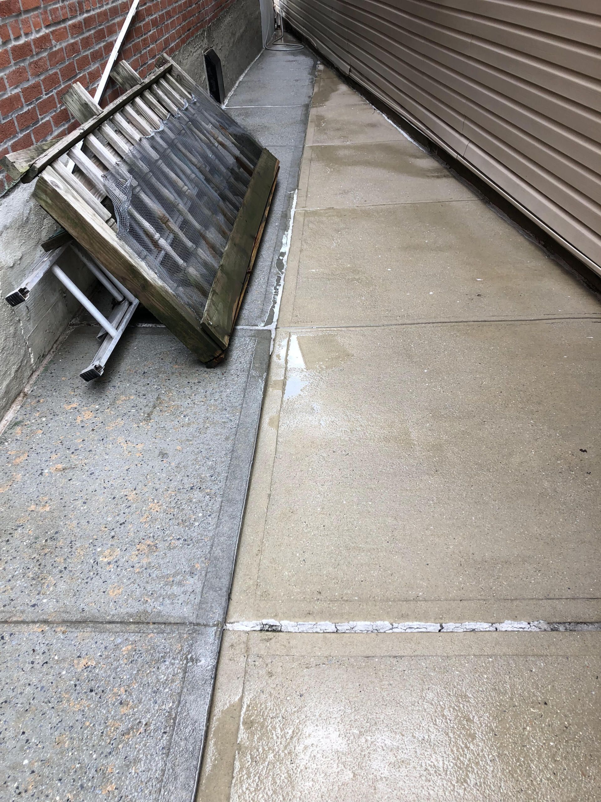 After concrete cleaning