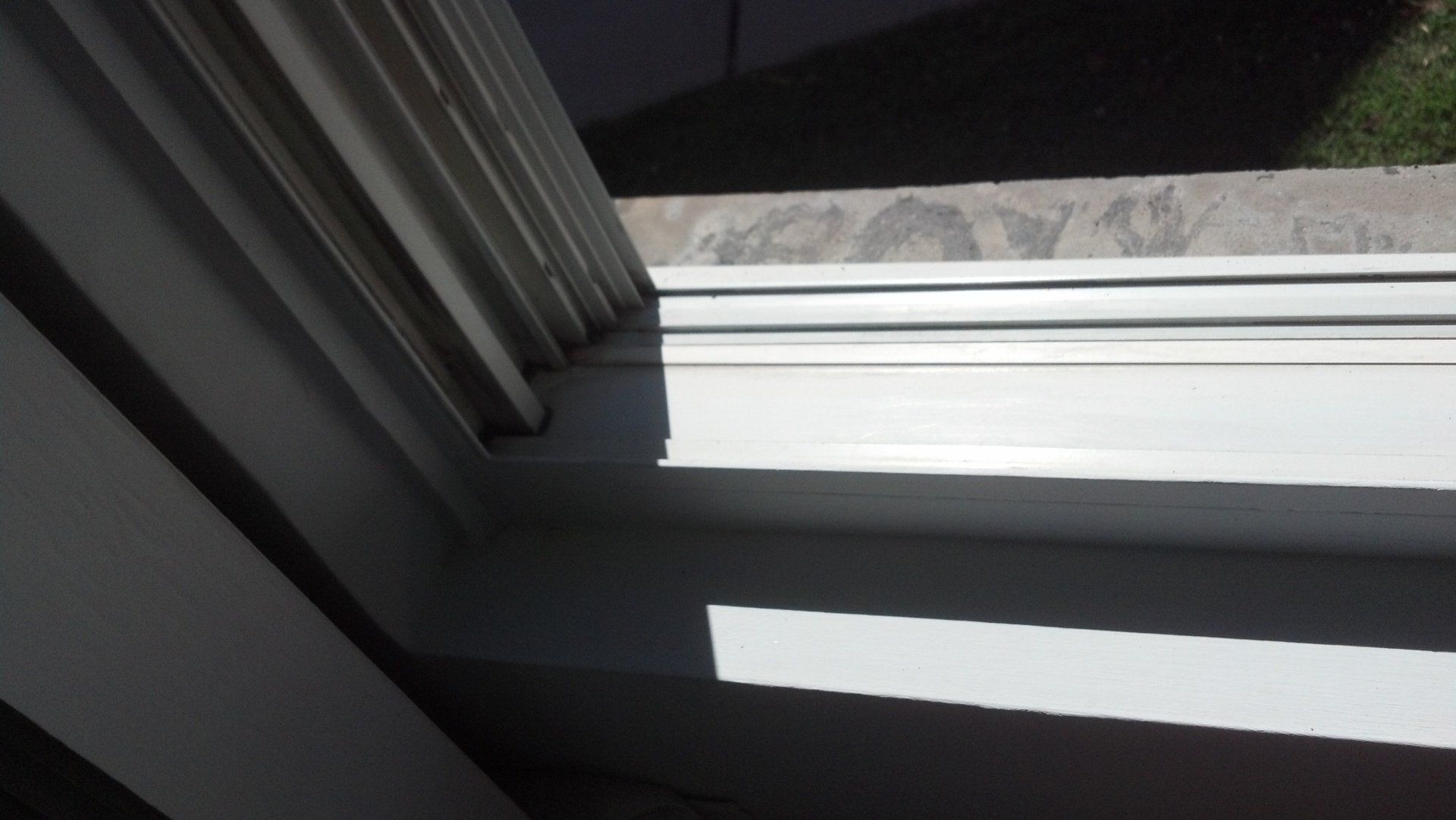 After window frame cleaning