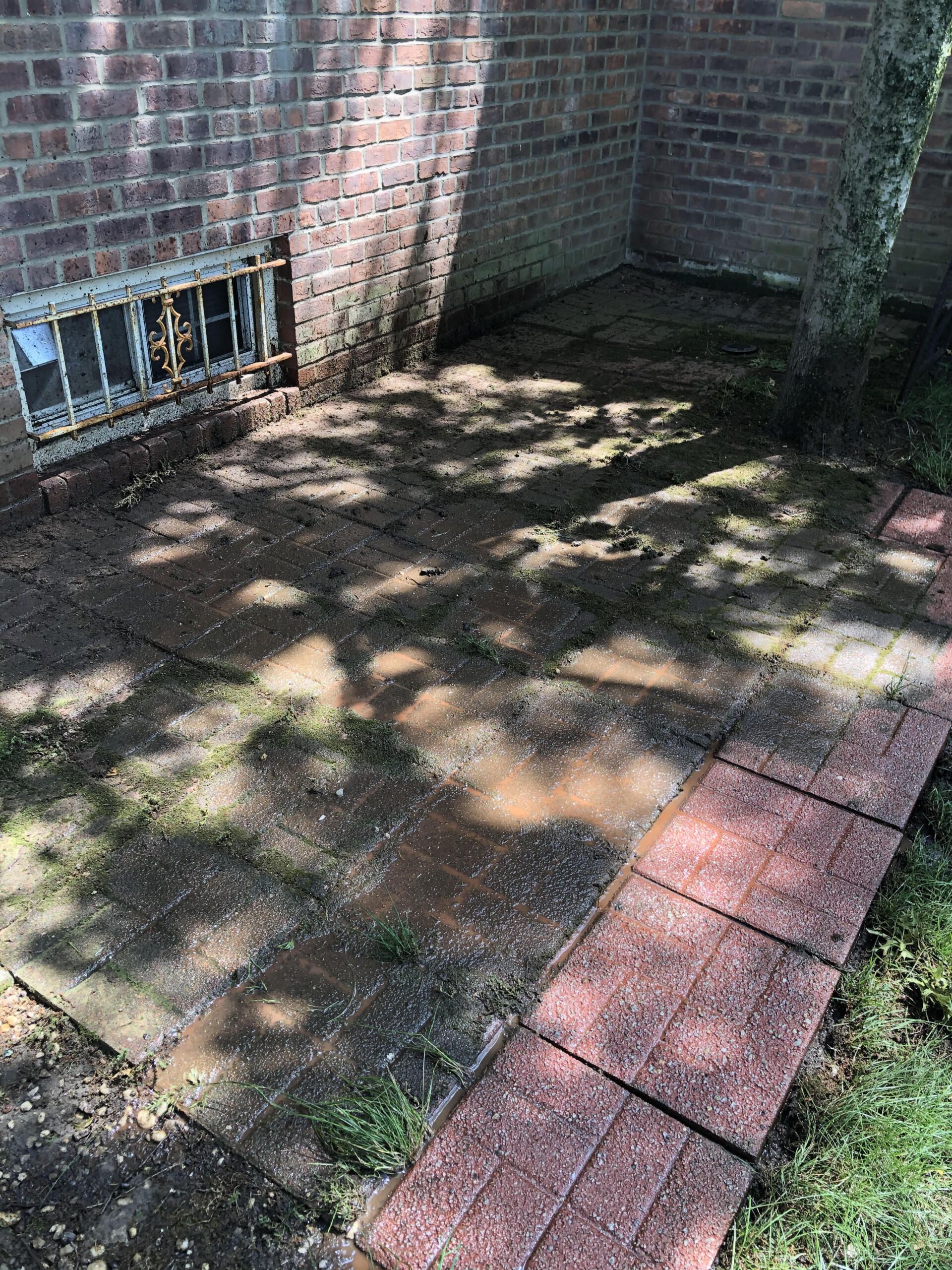 Before brick cleaning