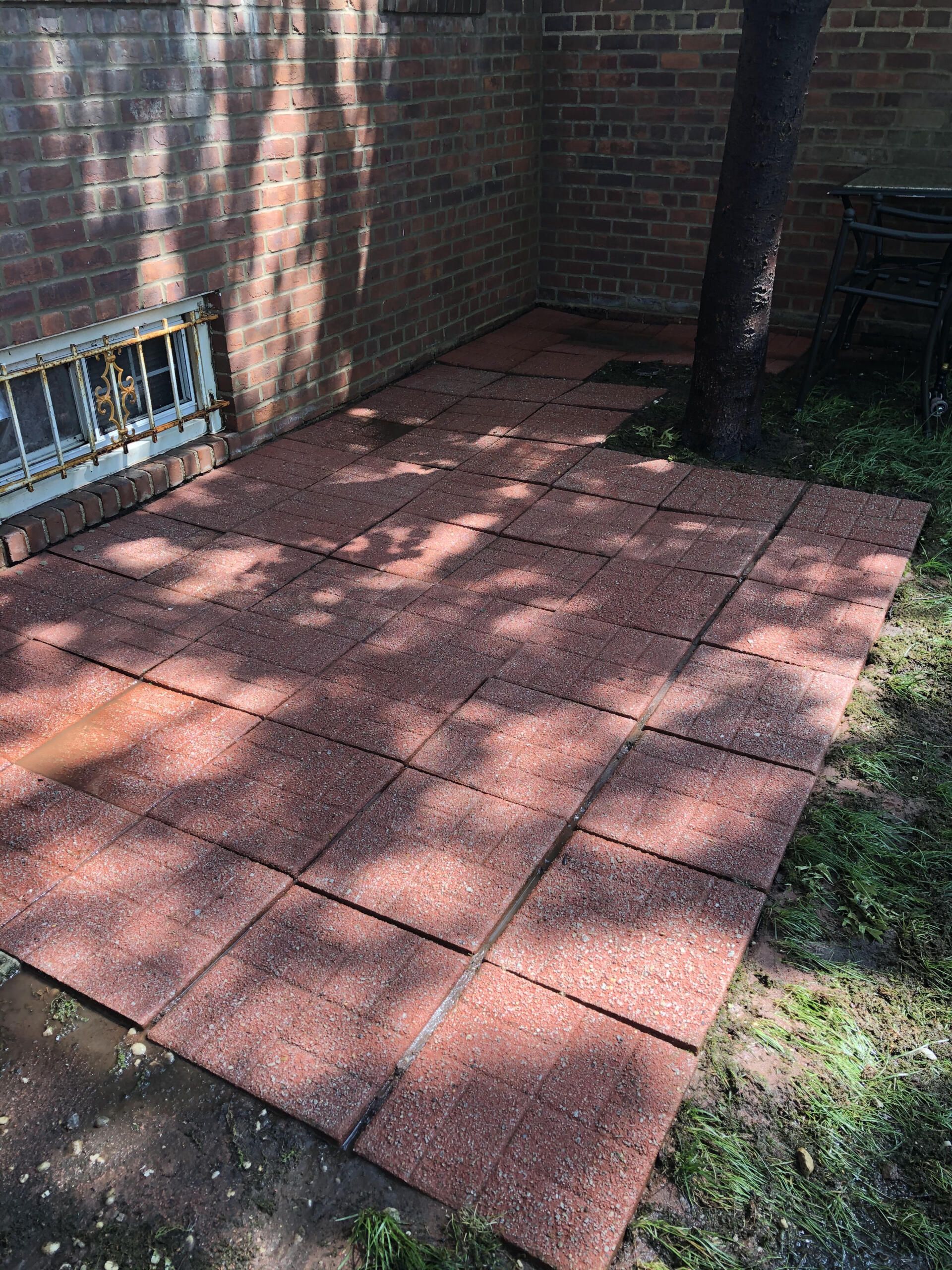 After brick cleaning