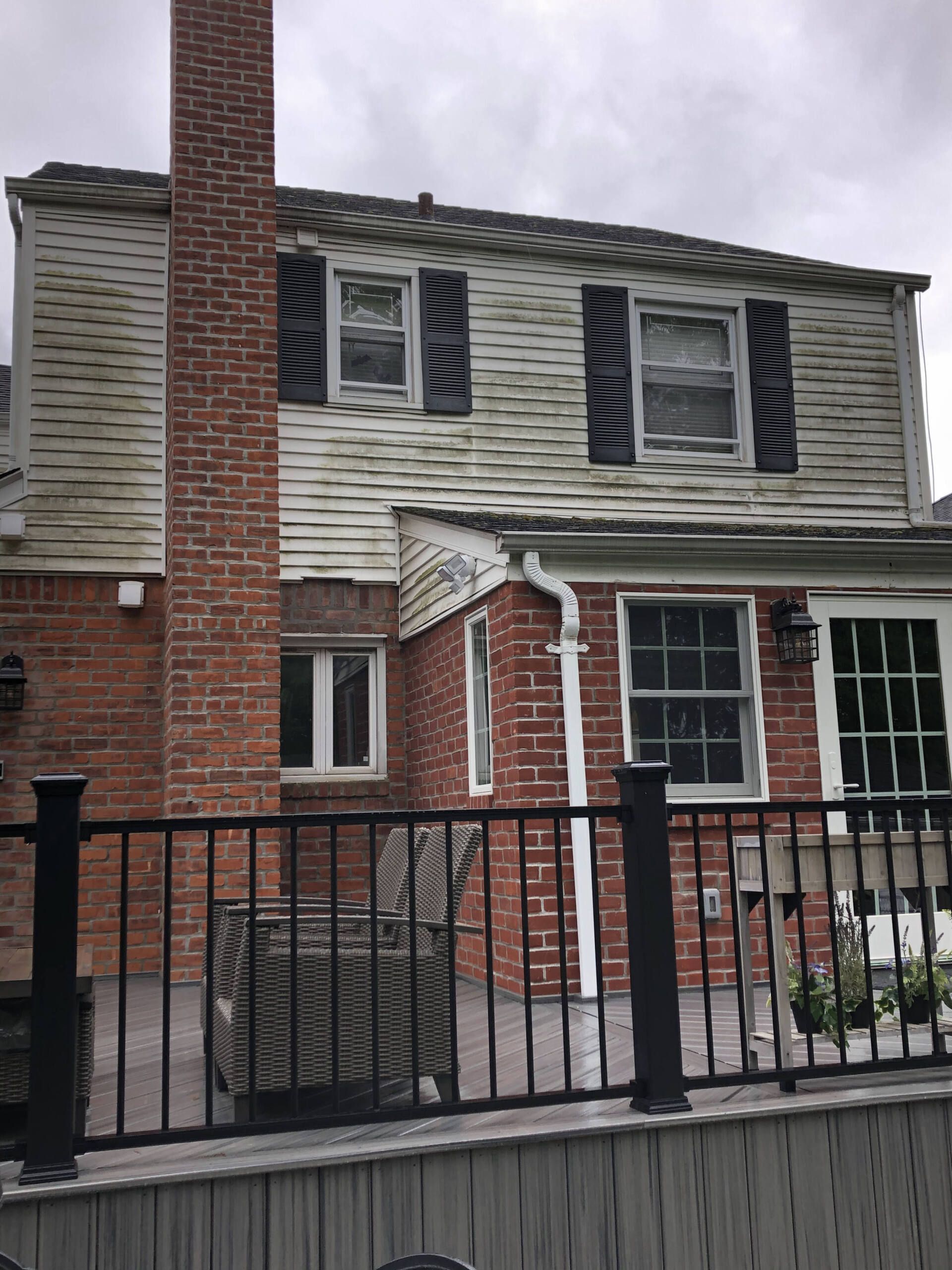 Before siding cleaning