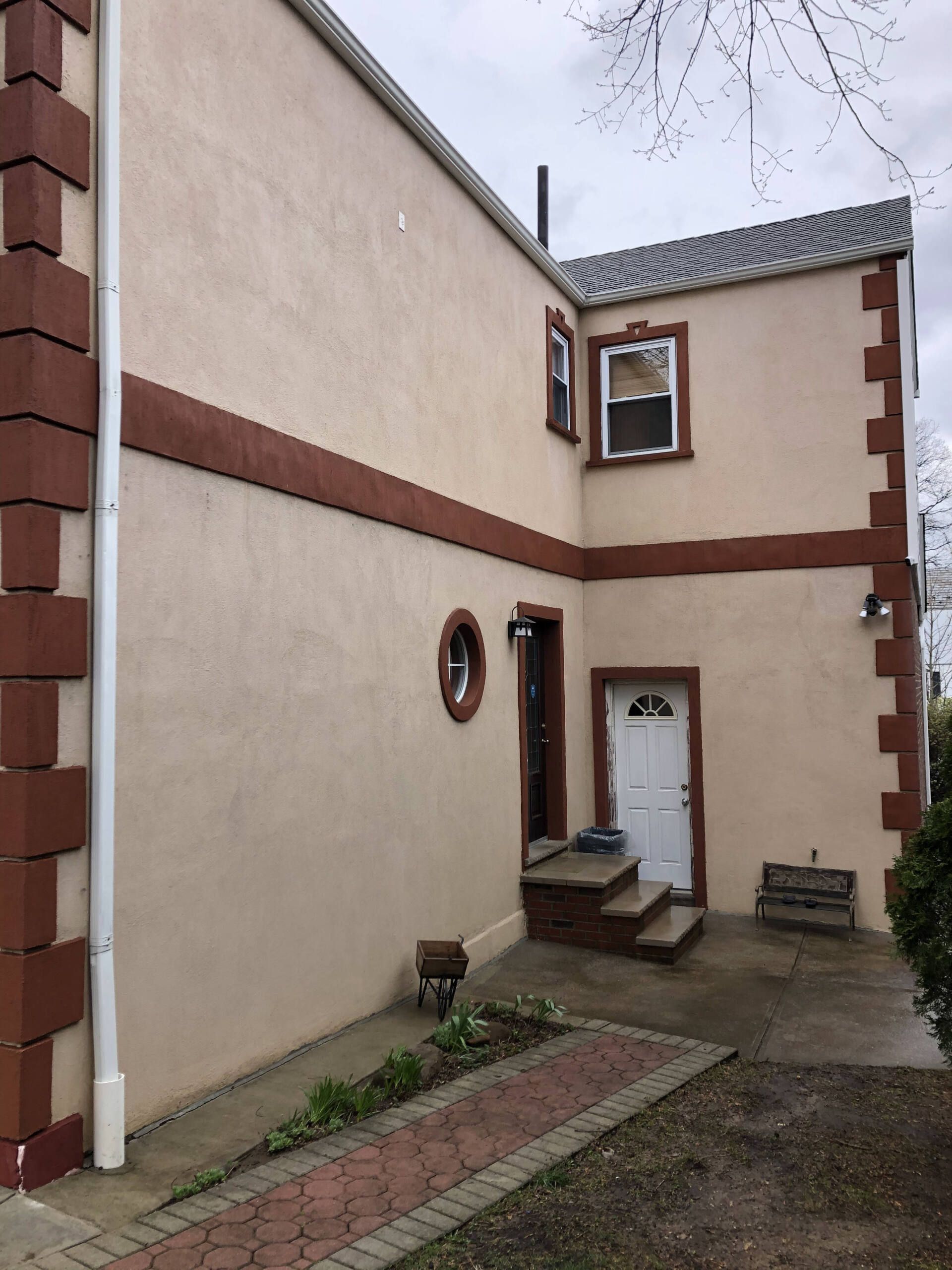 After exterior concrete cleaning