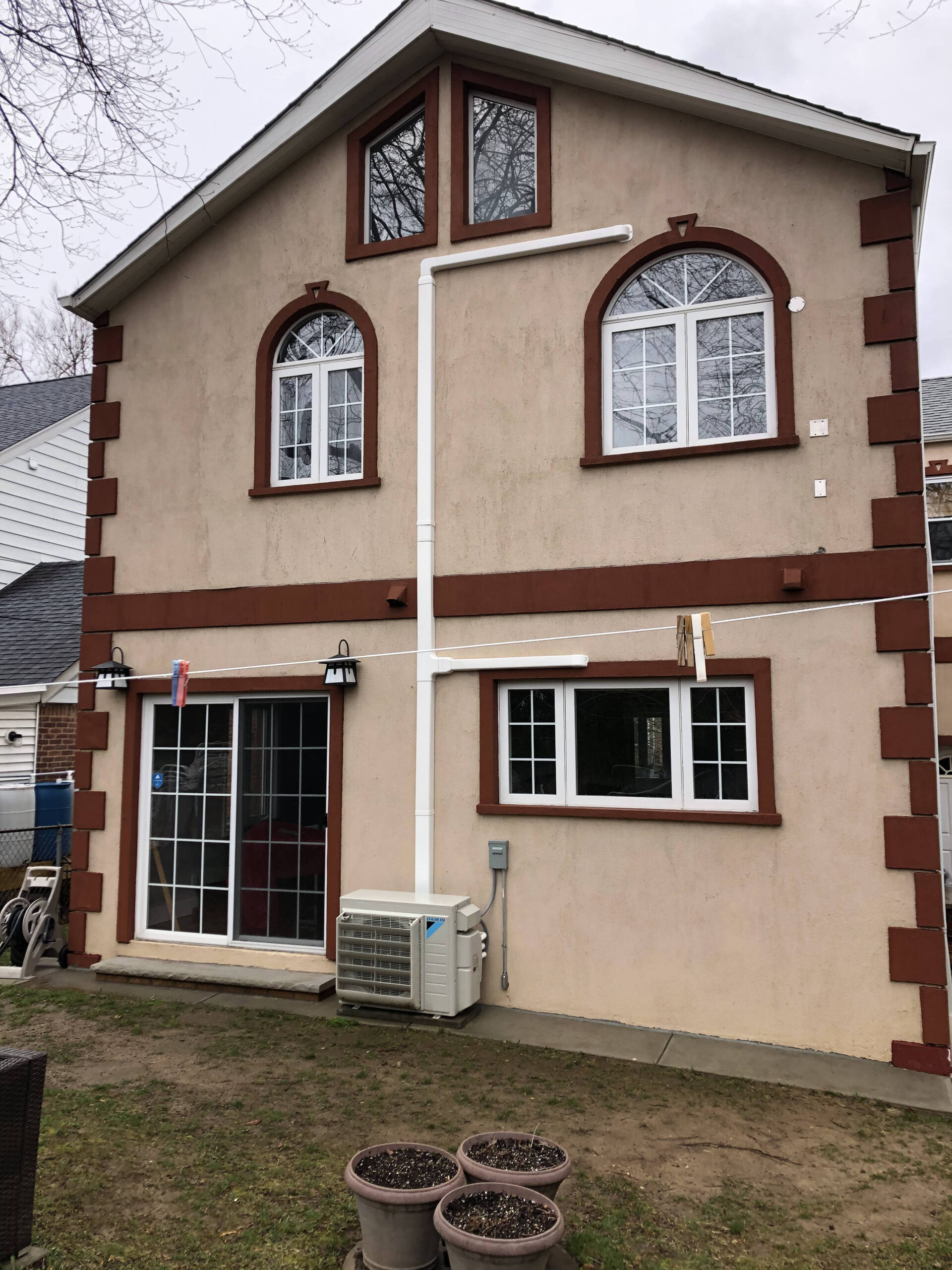 After concrete house cleaning