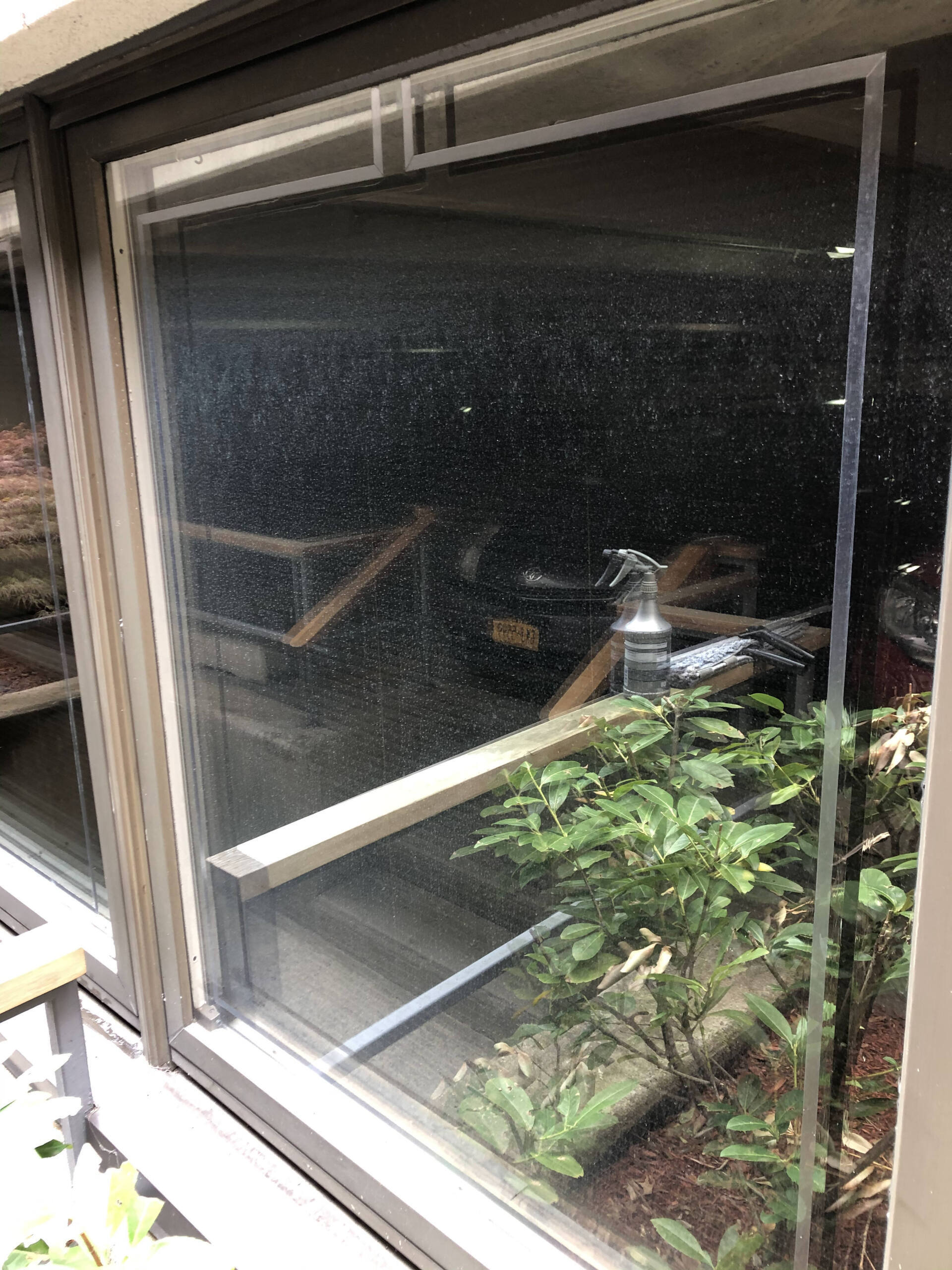 Before big window cleaning