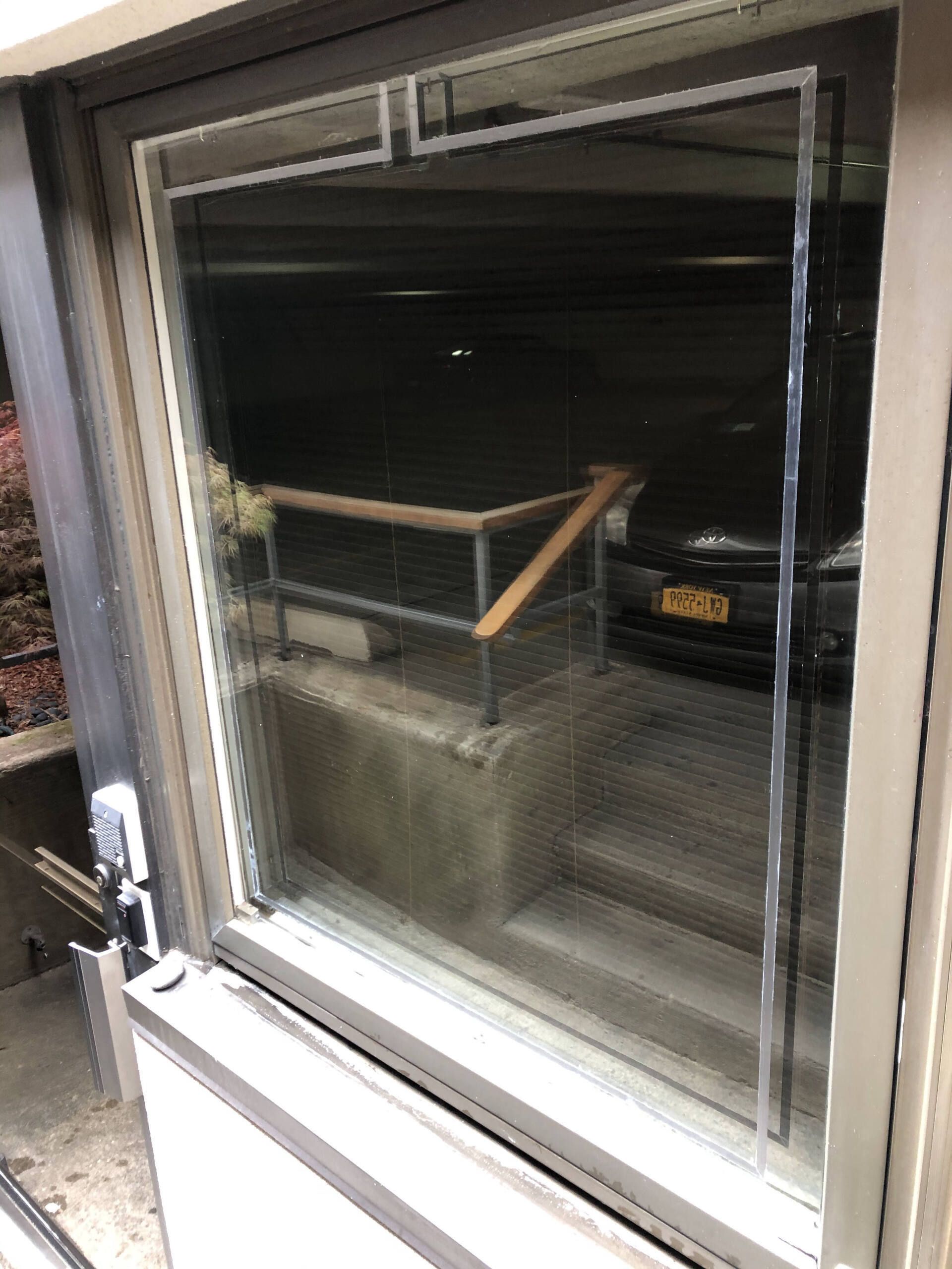 After big window cleaning