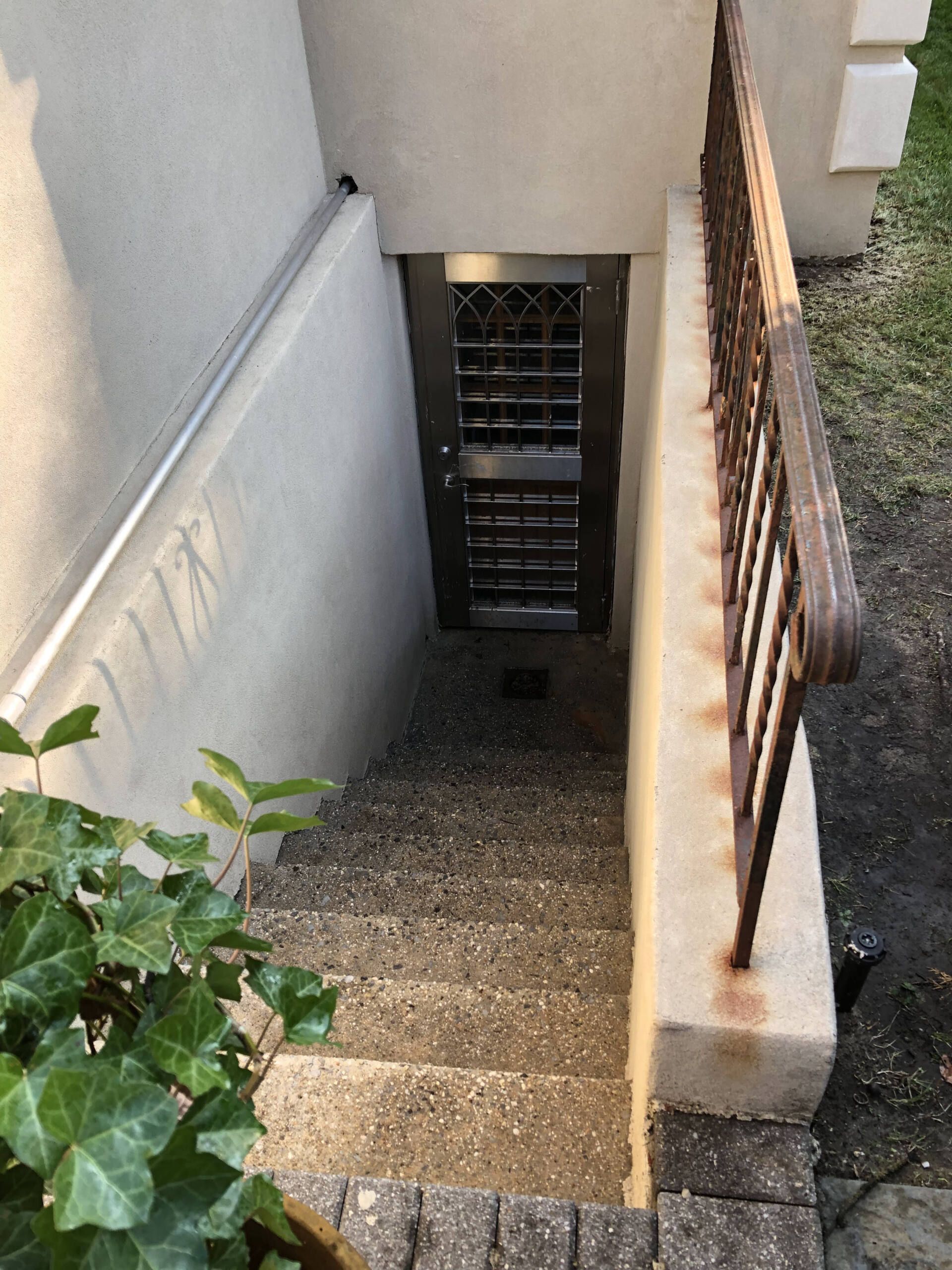 After basement stairs cleaning