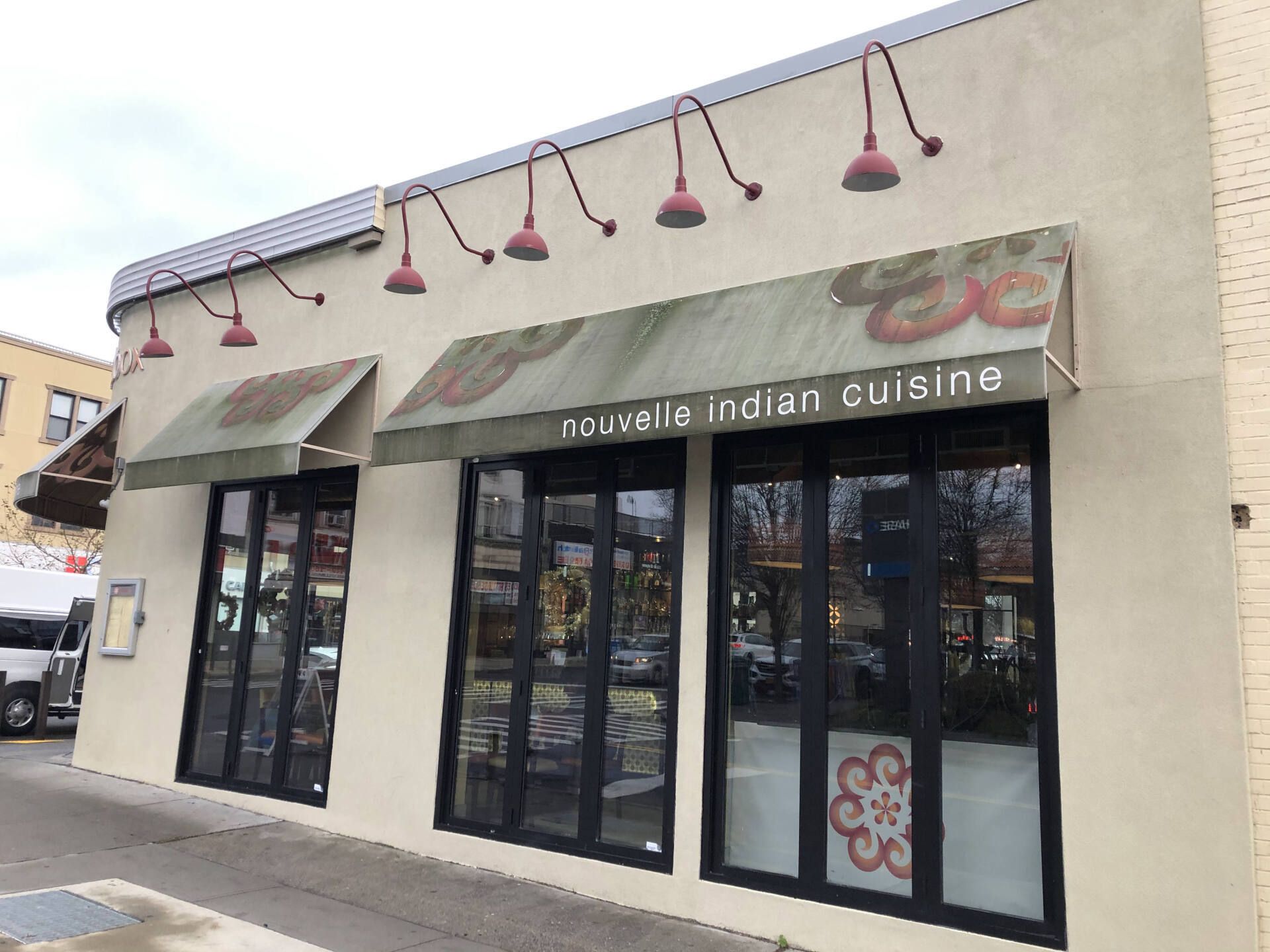 Restaurant awning cleaning - before