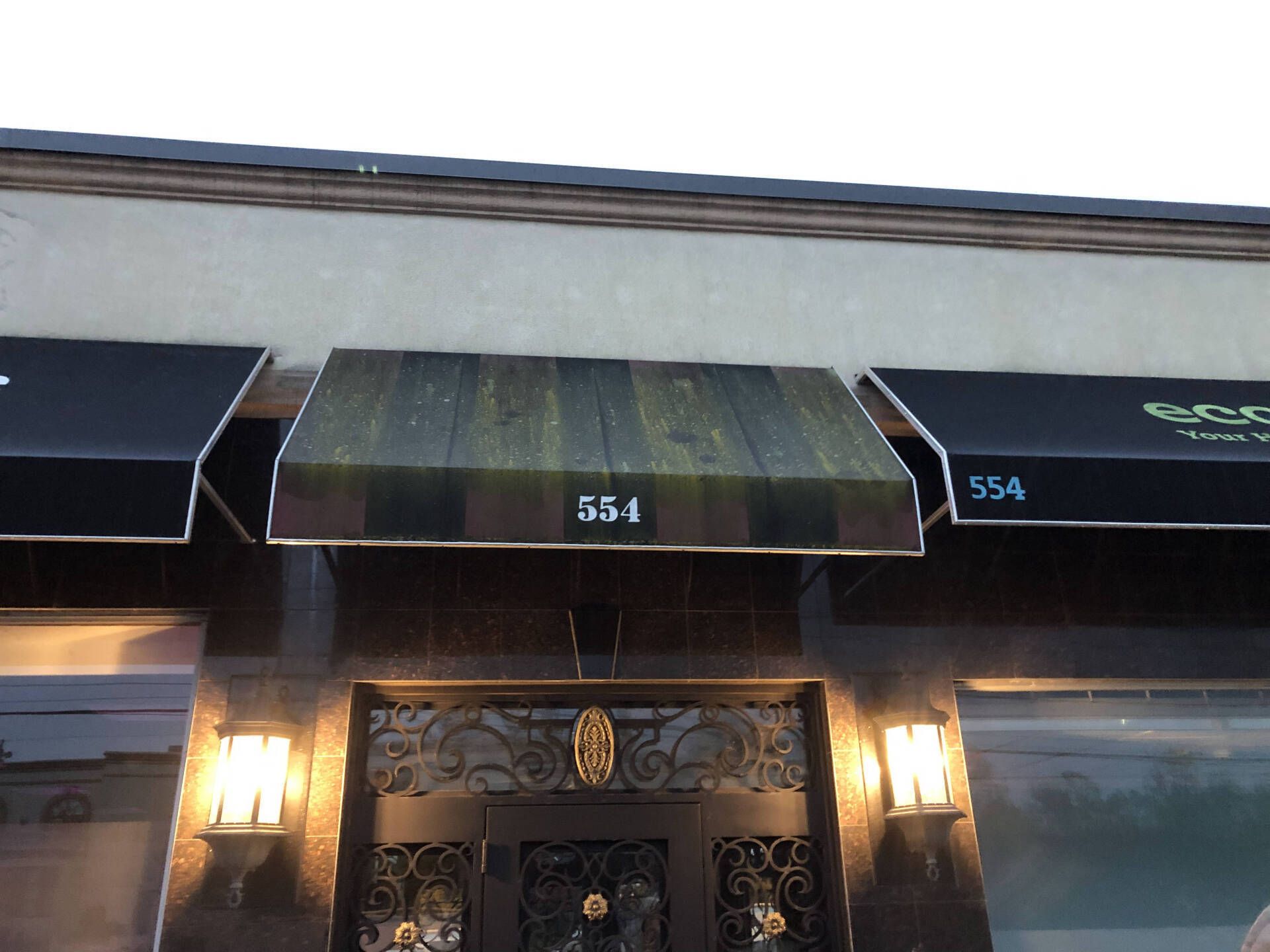 Before awning cleaning