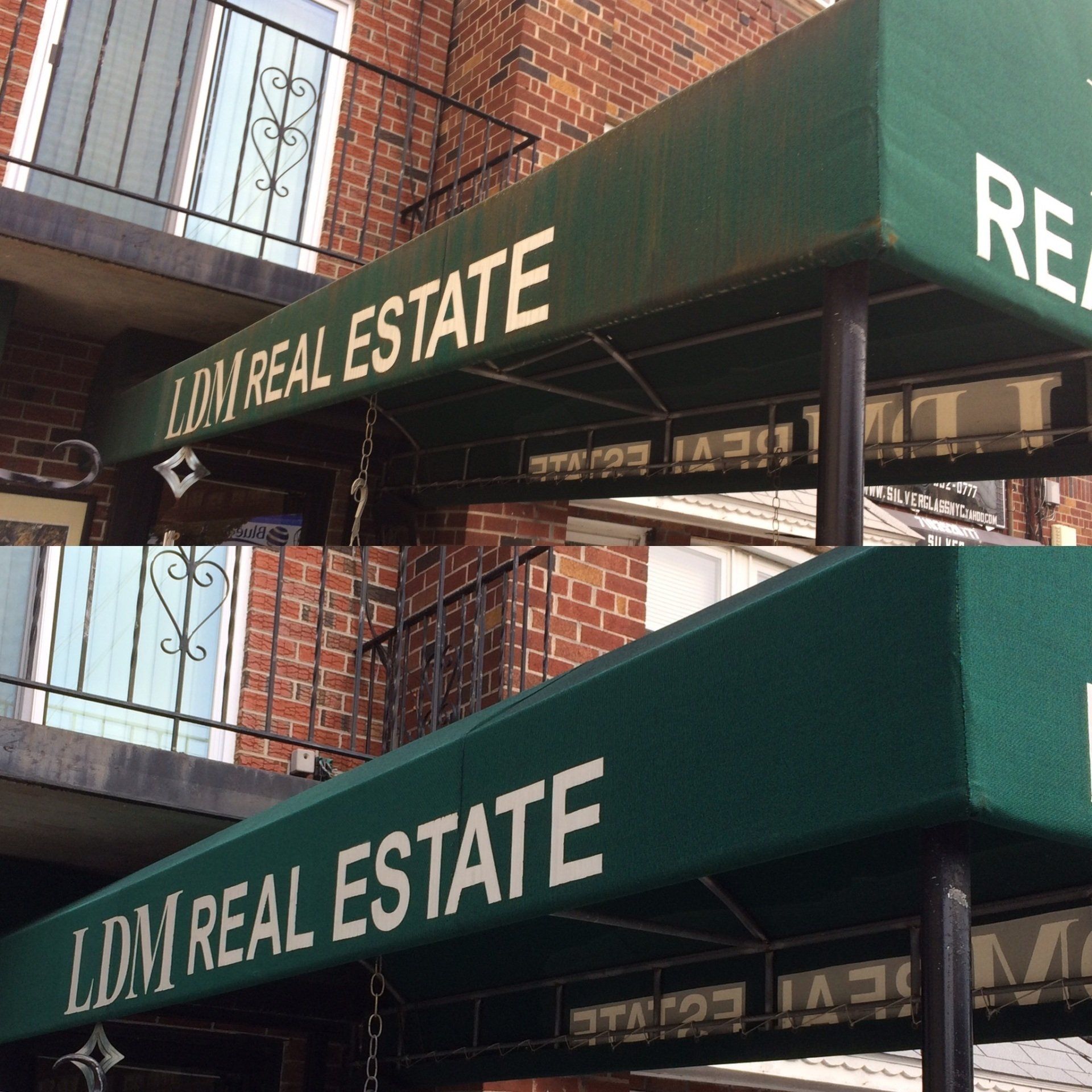 Real estate awning cleaning