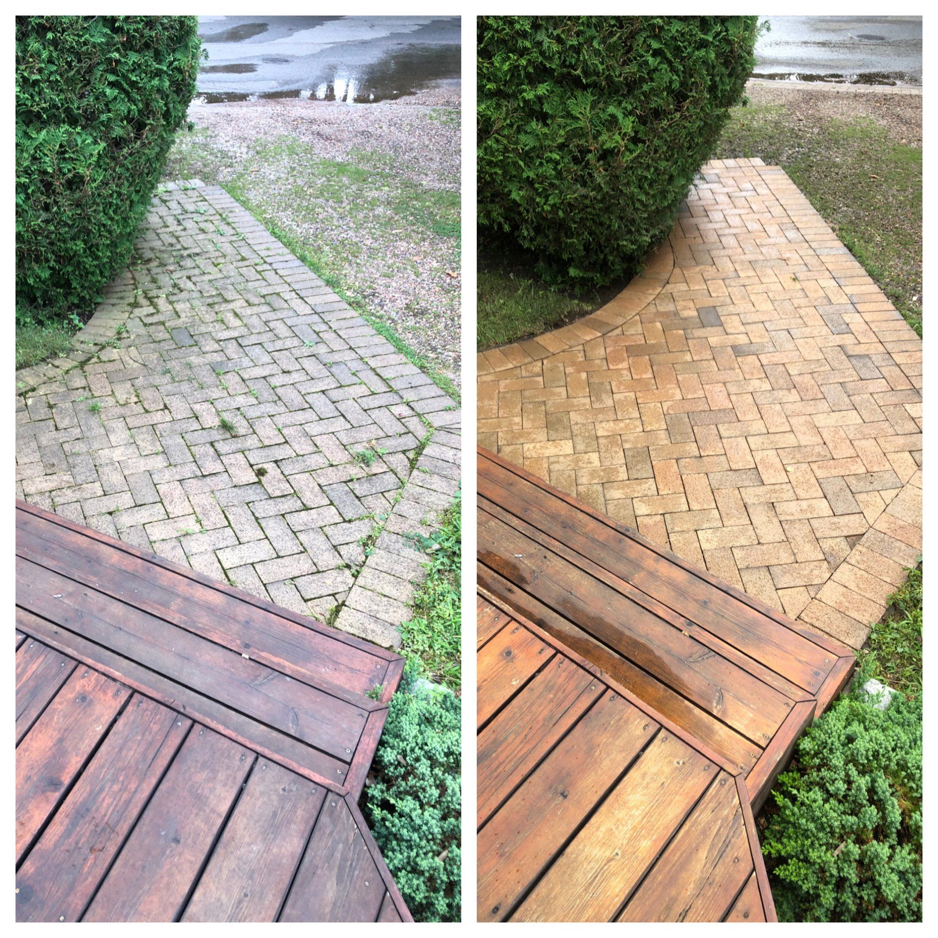 Deck and walkway cleaning