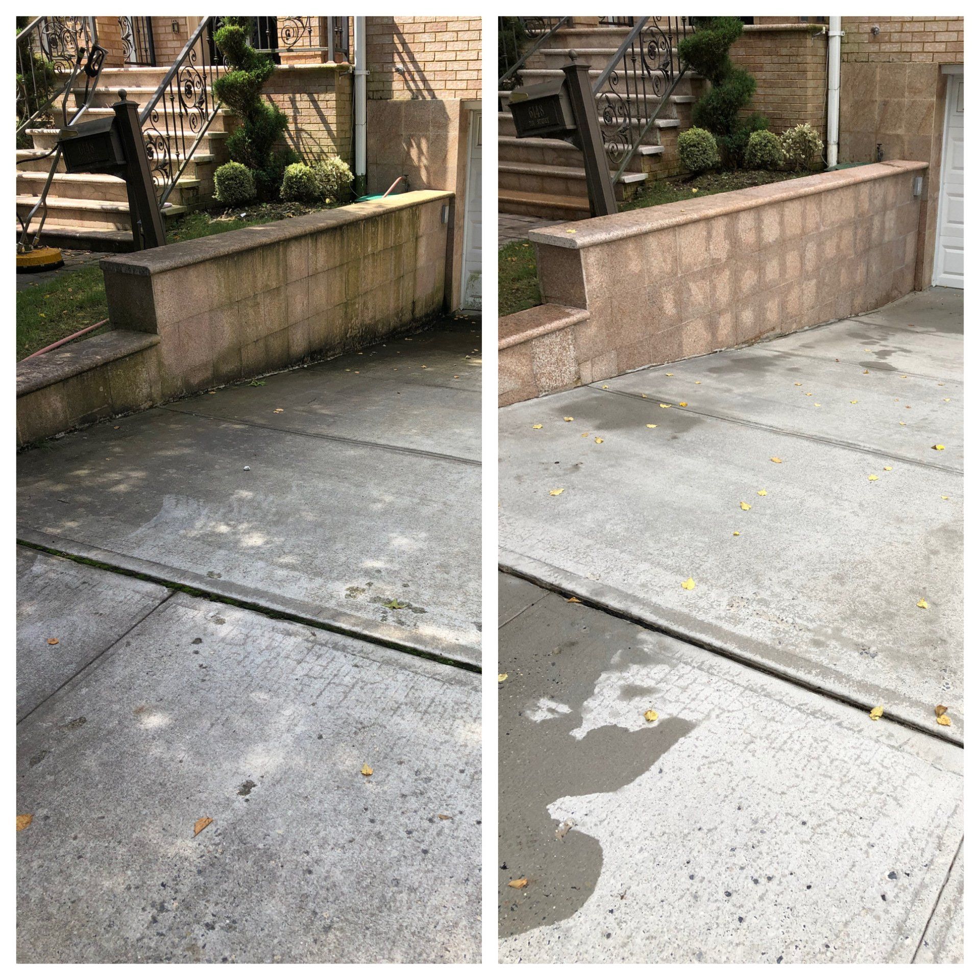 Concrete pressure washing