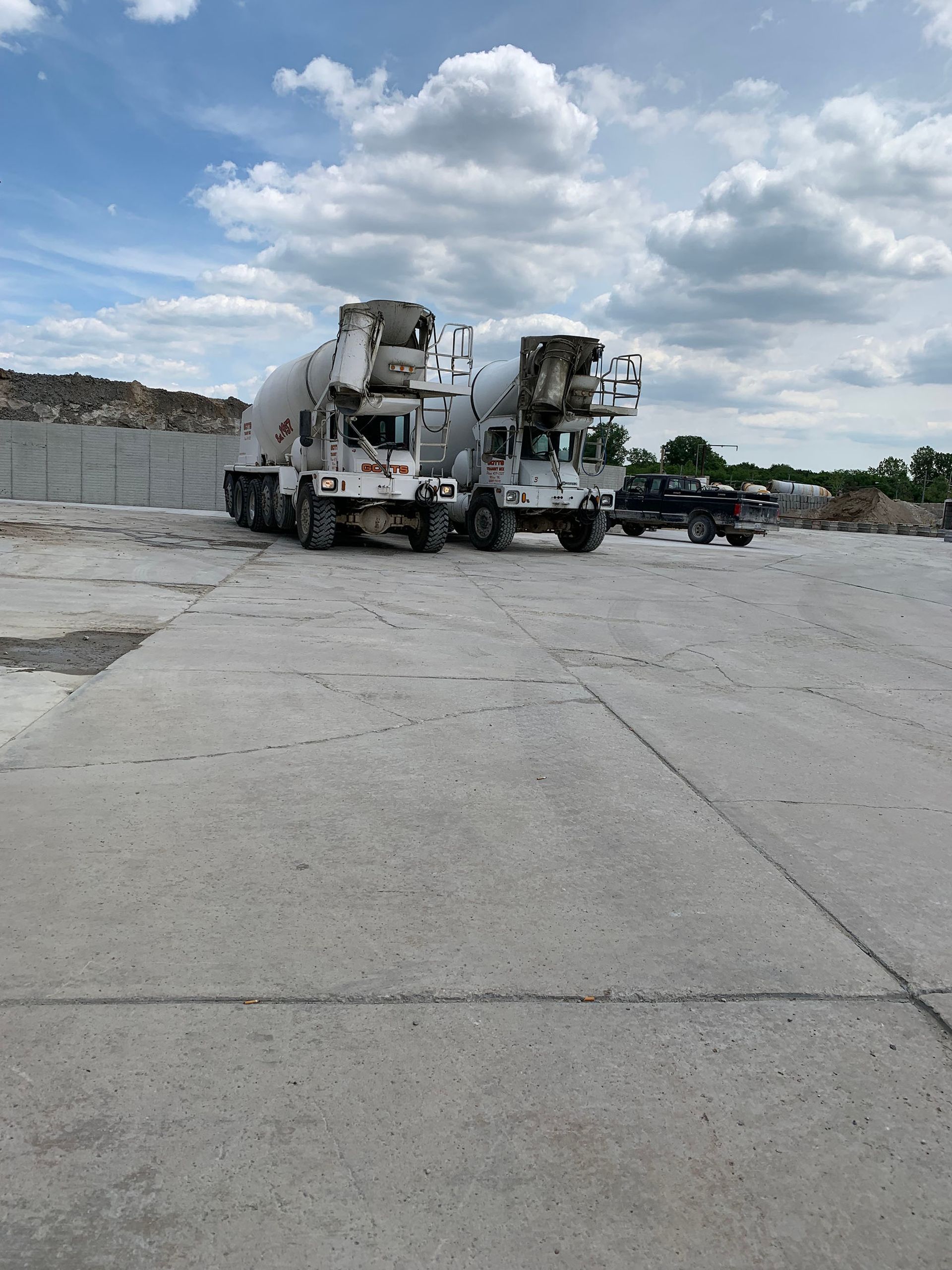 Concrete mix truck work