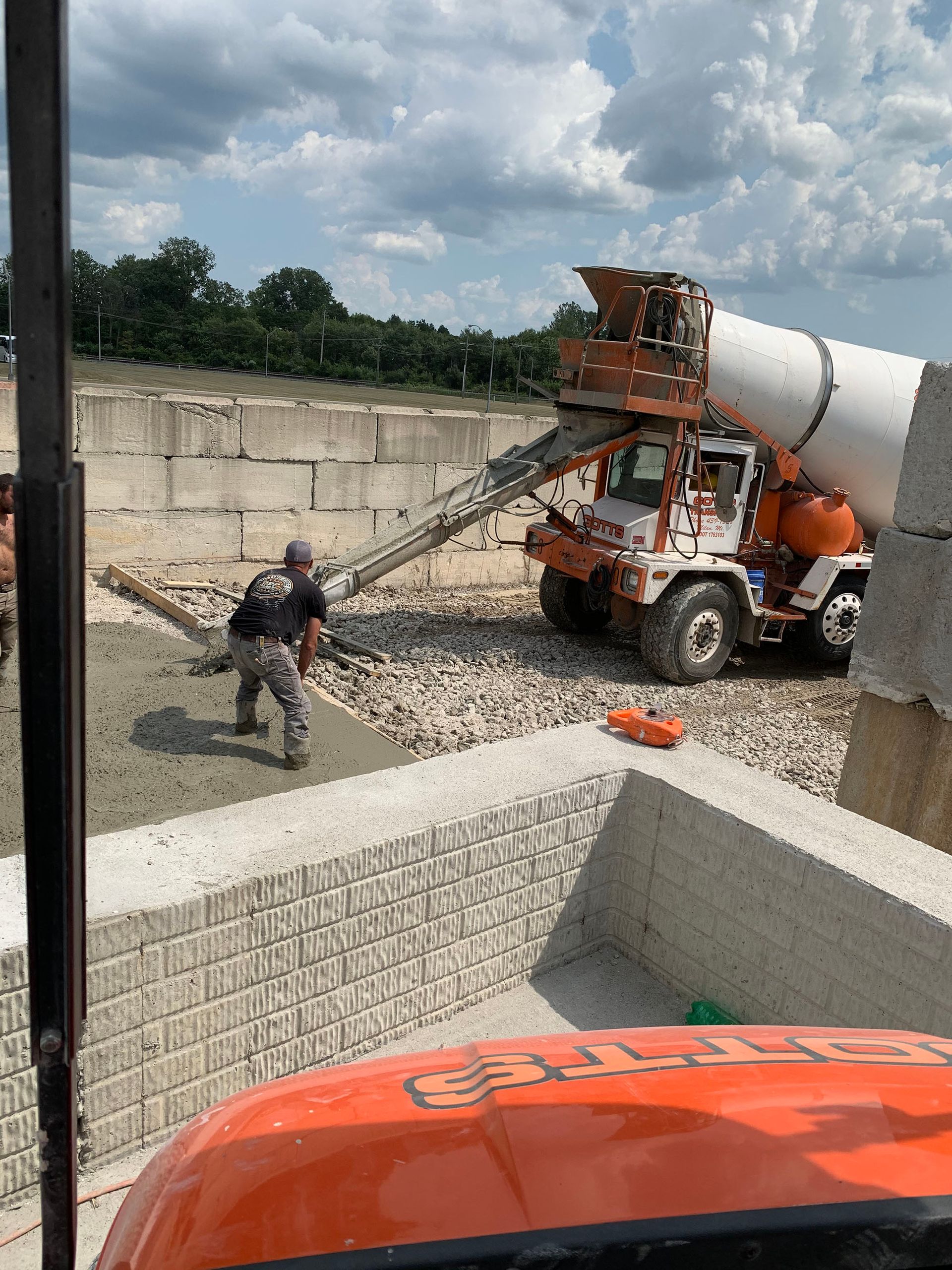 Concrete mix truck work