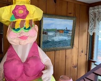 Antique items and doll
