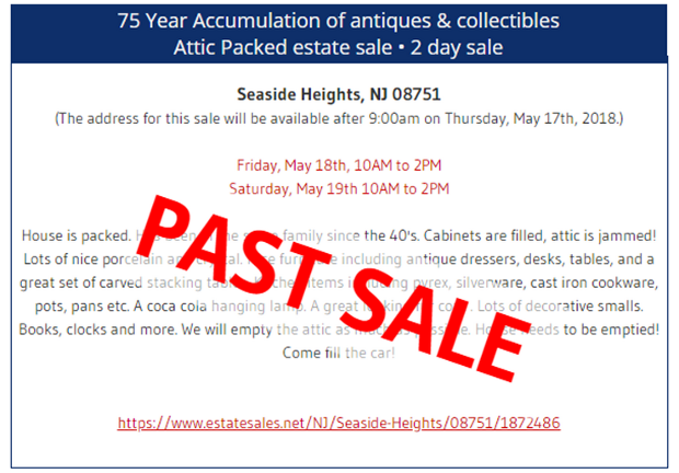 Antique Items Past sale