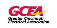 GCEA logo with pink and yellow lettering and “Greater Cincinnati Electrical Association” text