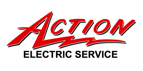Bob Bishop's Action Electric Service logo in black and red text