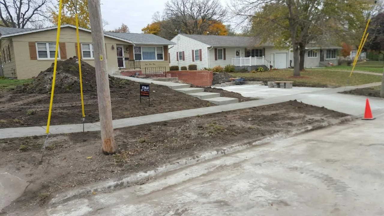 Concrete driveway