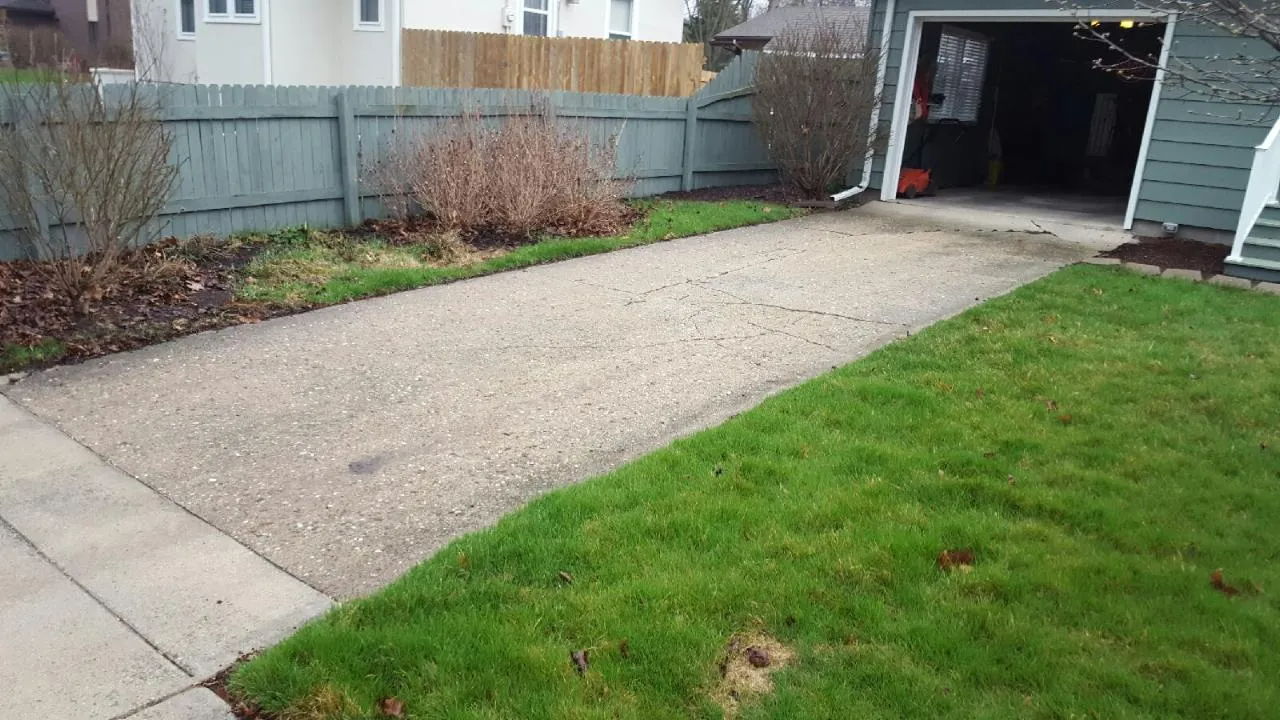 Concrete driveway