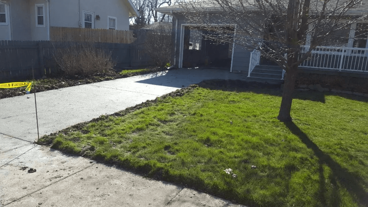Concrete driveway
