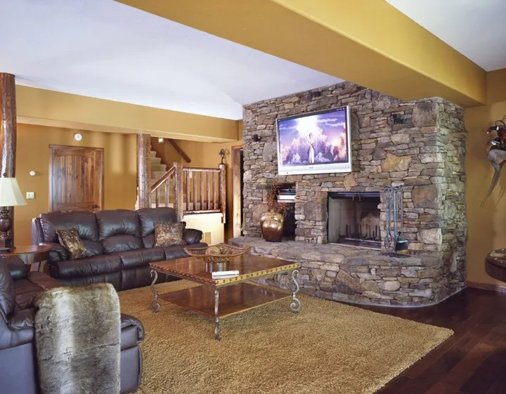 Basement fireplace