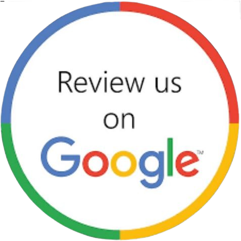 A google logo that says review us on google