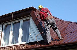 Roof coating work