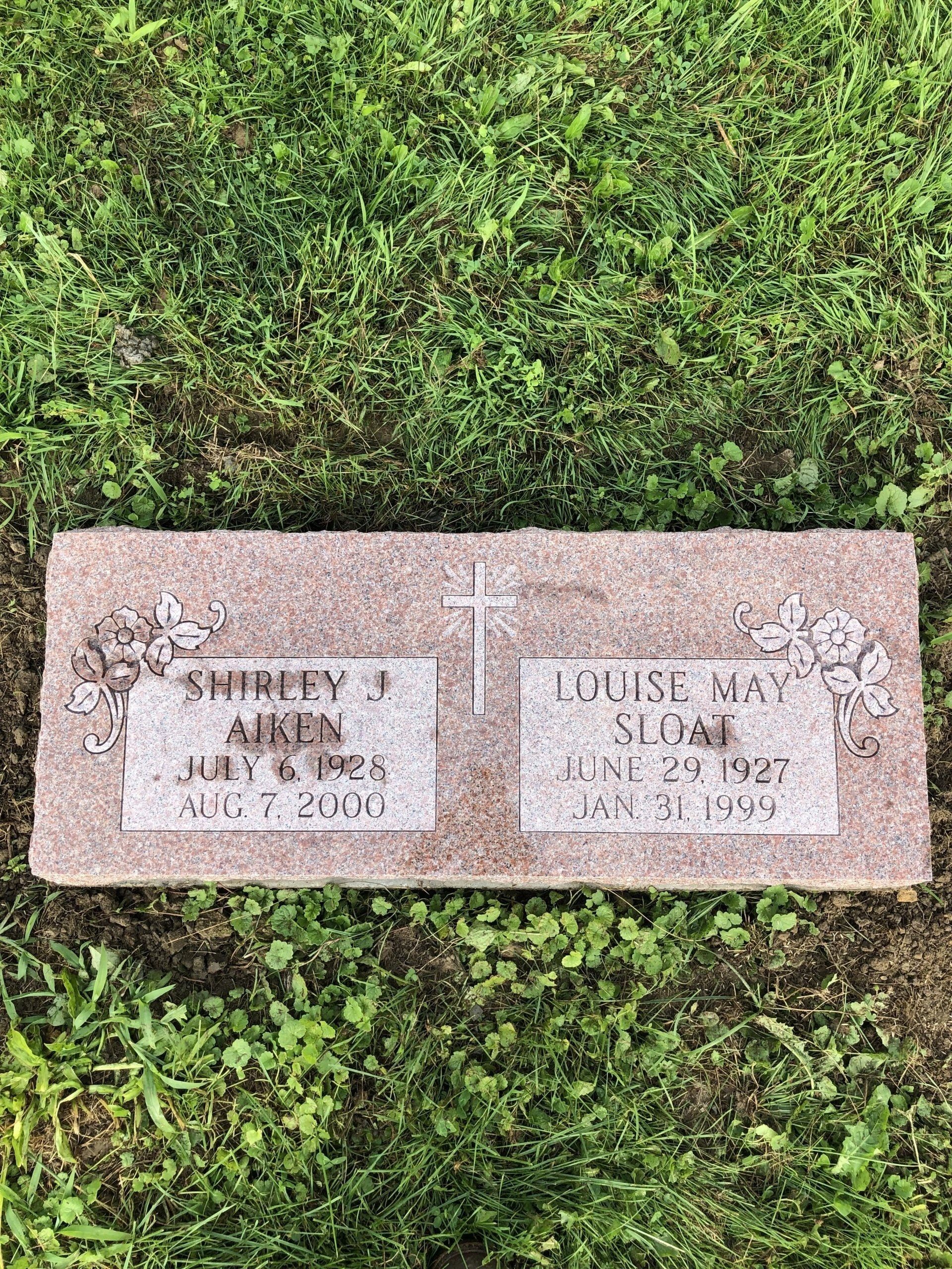 A gravestone in a grassy field with a cross on it.