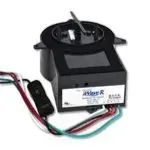 Black air conditioner filter sensor with colored wires and a remote.