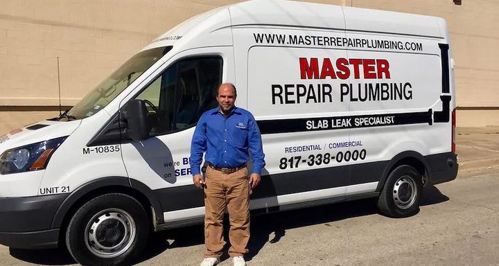 Master Repair Plumbing service van and owner