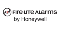 Fire-Lite Alarms by Honeywell logo with black and red text on a white background