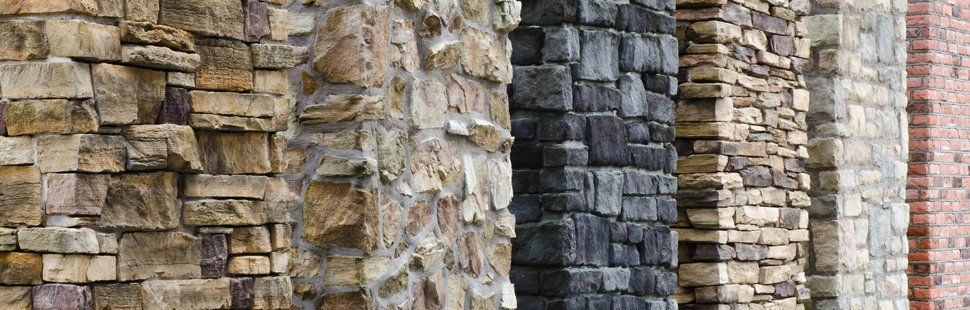 Different kinds of natural stone for masonry