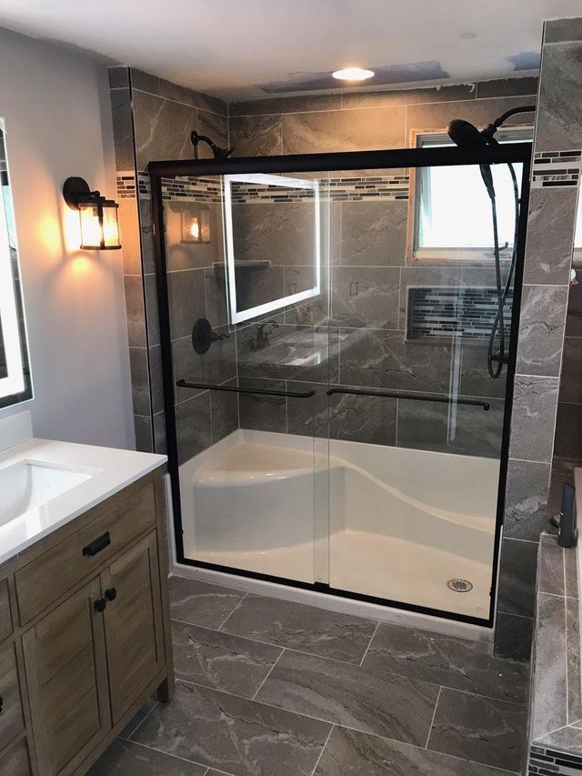 Custom shower door