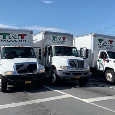 Parked movers trucks