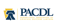 Logo of the Pennsylvania Association of Criminal Defense Lawyers featuring a Liberty Bell in a keystone with the text