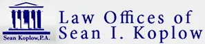 Logo for Law Offices of Sean I. Koplow. It has a blue building icon on the left with text on the right.