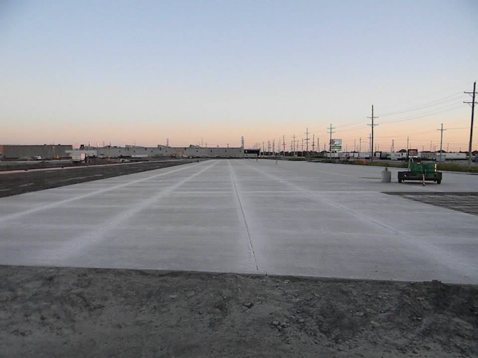 Concrete parking lot
