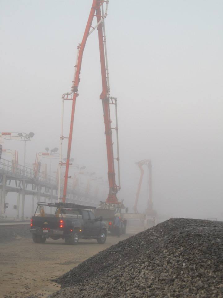 Heavy equipment on work