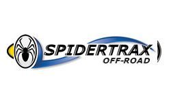 A logo for spidertrax off-road with a spider on it.