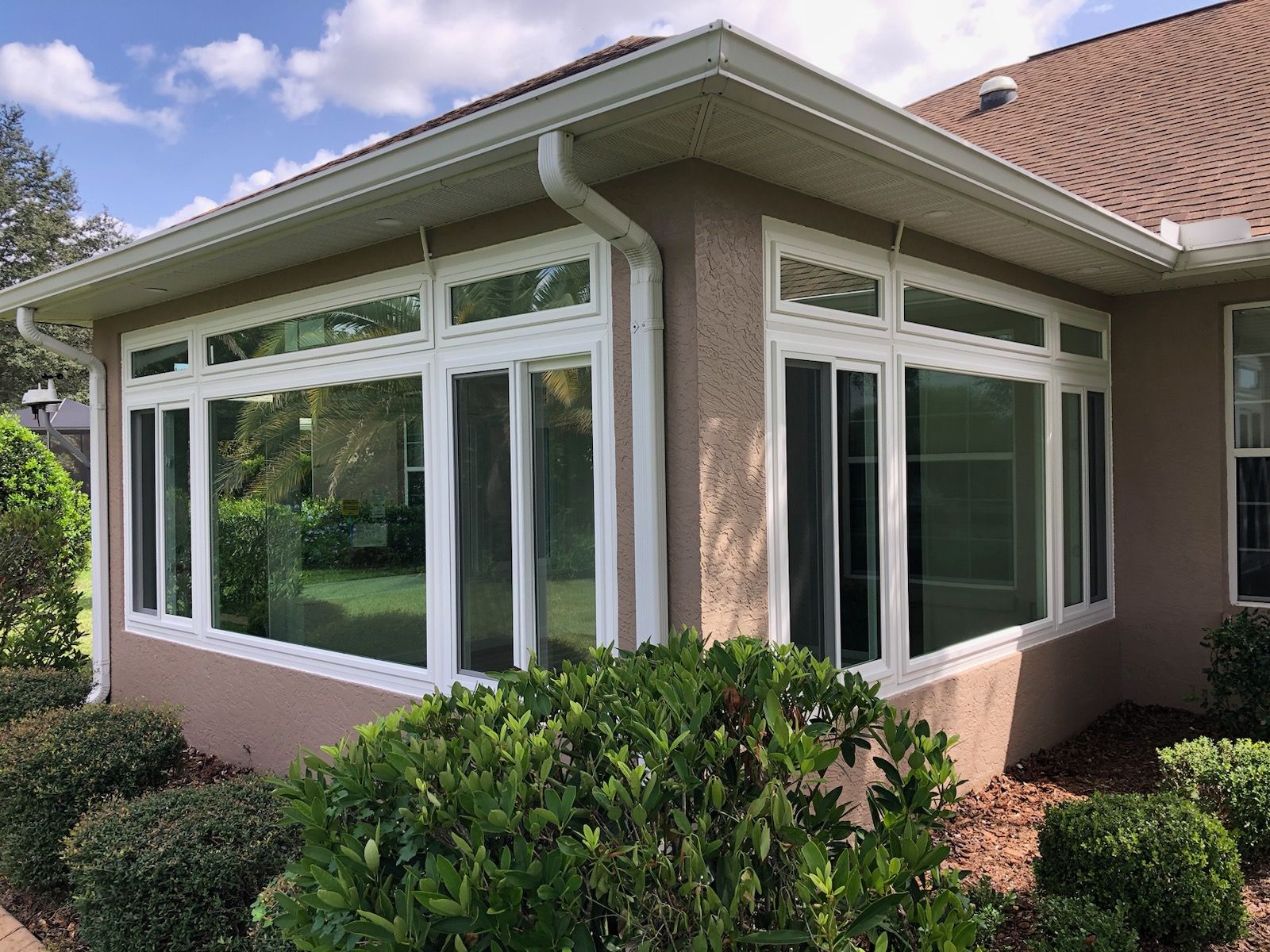 Newly built evocative glass  enclosure