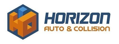 Logo for Horizon Auto & Collision. Geometric shapes,