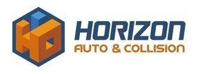Logo for Horizon Auto & Collision. Geometric shapes, 