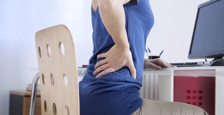 woman with back pain