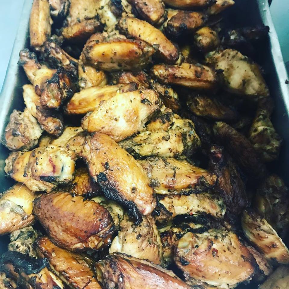 Smoked jamaican wings
