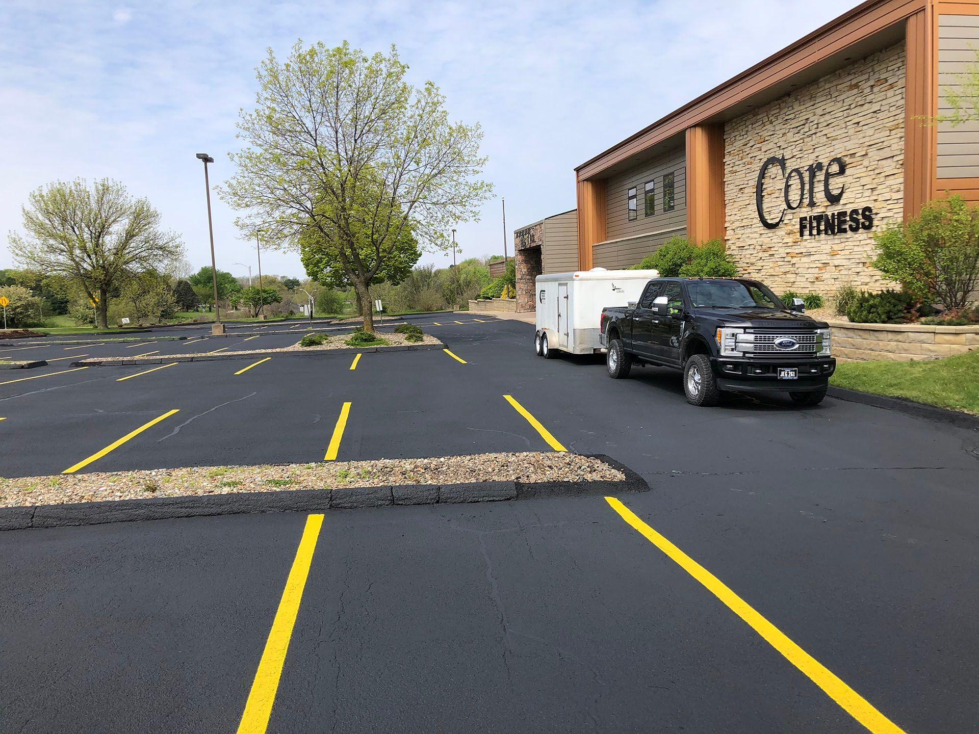 Parking with new paving