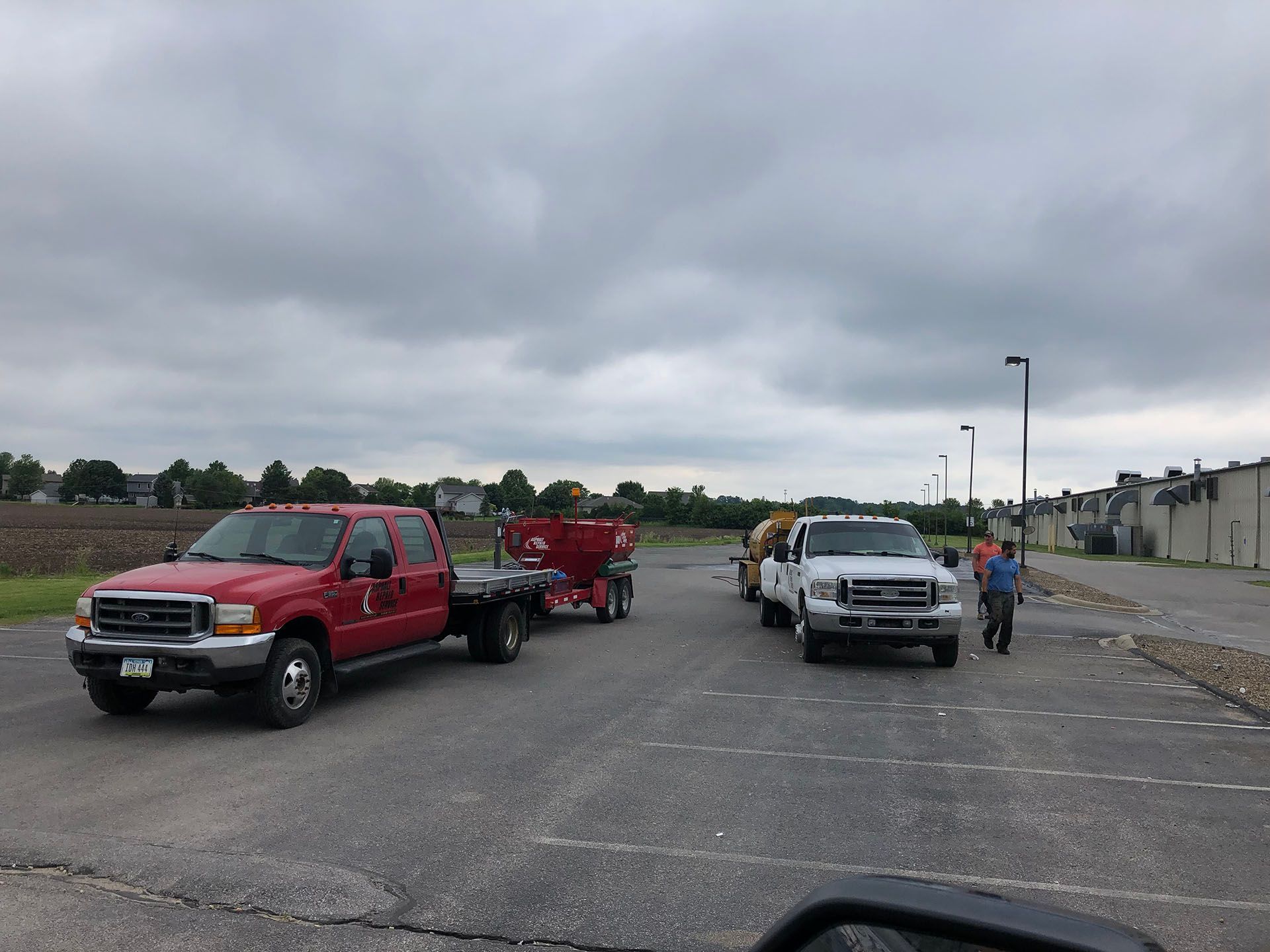 Pickup truck on a parking lot