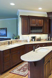 Elegant kitchen with made from countertops